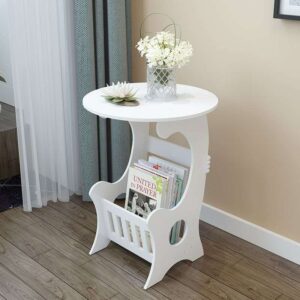 Minimalist Circular White Side Table